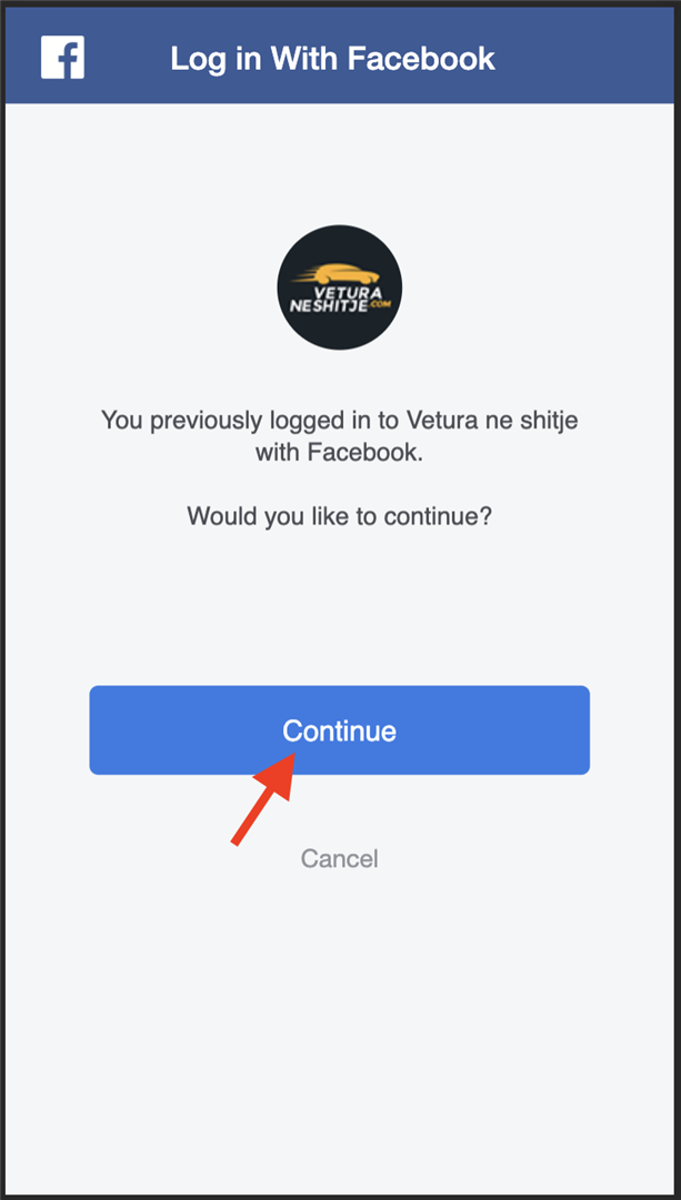 Continue Continue to veturaneshitje
