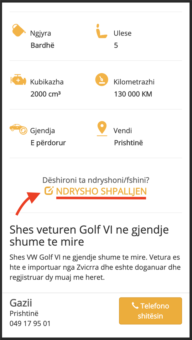 Ndryshoni shpalljen Ndryshoni shpalljen ne veturaneshitje.com