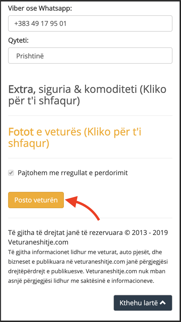 Postoni veturen ne veturaneshitje.com