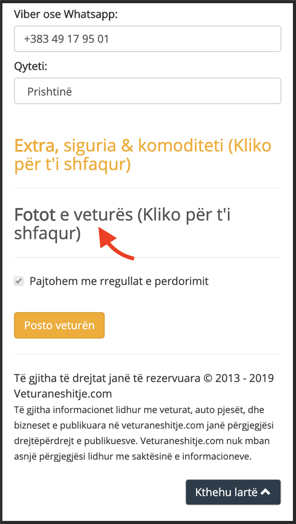 Foto e vetures Si ti shtoni fotot e vetures